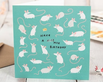 Mouse Mice Nice Birthday Card