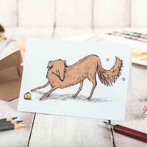 Verspielte Hundekarte