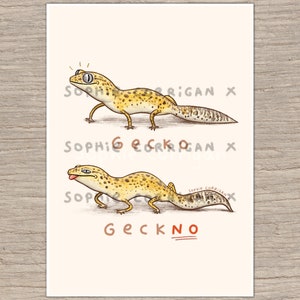 Gecko Geckno  Signed Art Print