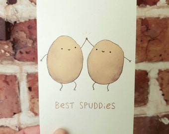 Best Spuddies Potato Friendship Card