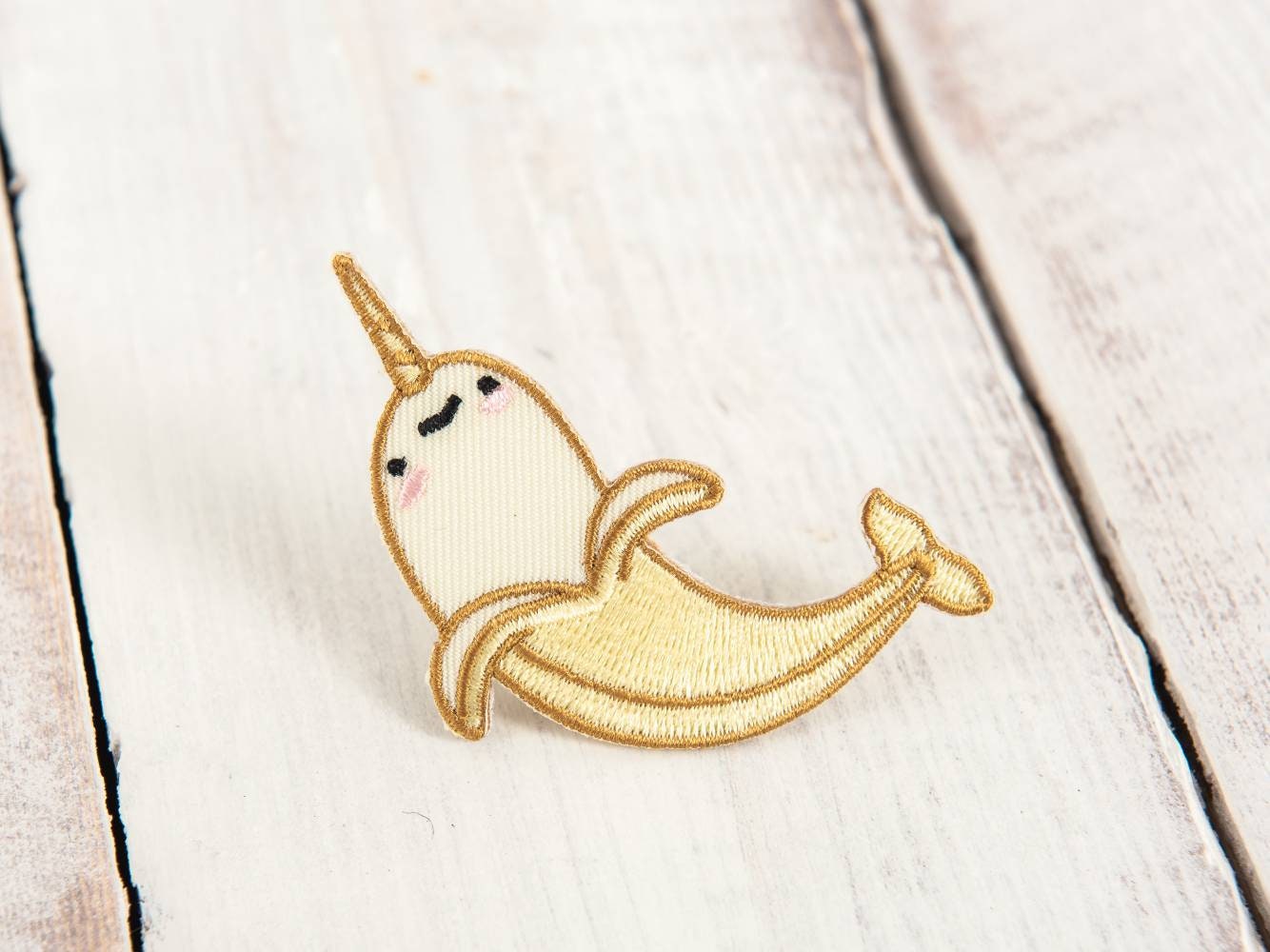 Banarwhal Banana Narwhal Iron On Patch