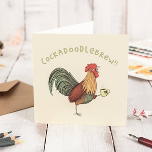 Cockadoodlebrew Cockerel Thé Café Poulet Carte