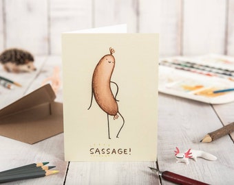 Sassage Sassy Sausage Card