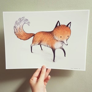 Funny Little Fox Firmado Fine Art Print