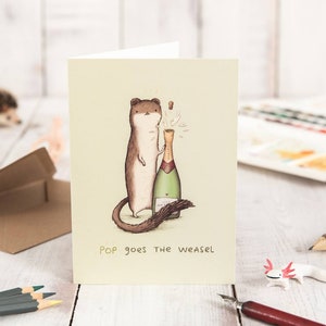 Cartão de parabéns Pop Goes the Weasel