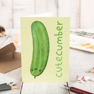 Cutecumber Biglietto di cetrioli carino