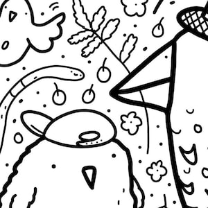 Happy Birds Colouring Page
