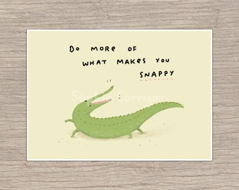 Impression d'art signée crocodile Snappy