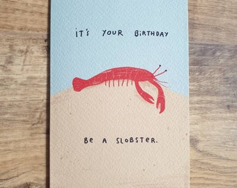 Slobster Lobster Birthday Card