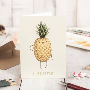 Fineapple Cute Funny Pineapple Card