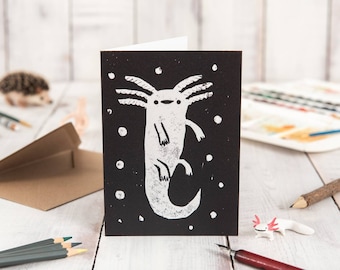 Axolotl Print Card