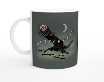 Nosferretu Nosferatu Ferret Vampire Halloween 11oz Ceramic Mug