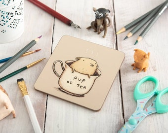 Pup of Tea Coaster