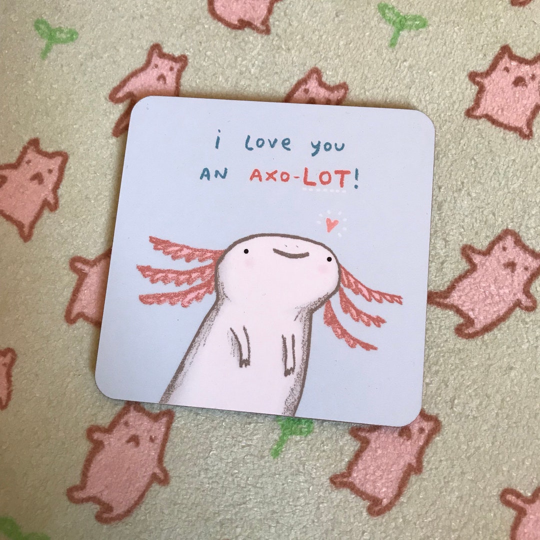 ZFRXIGN Niedliche Axolotl Auto-Untersetzer (2 Stück) – Saugfähig, Rutschfest, 7,1x7,1 Cm (türkis)