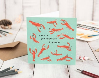 Lobsterrific Lobster Birthday Card