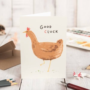 Good Cluck Huhn Good Luck Karte