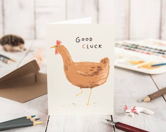 Good Cluck Chicken Good Luck Card