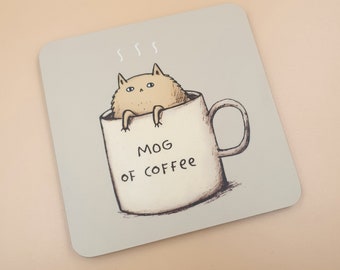 Mog of Coffee Coaster