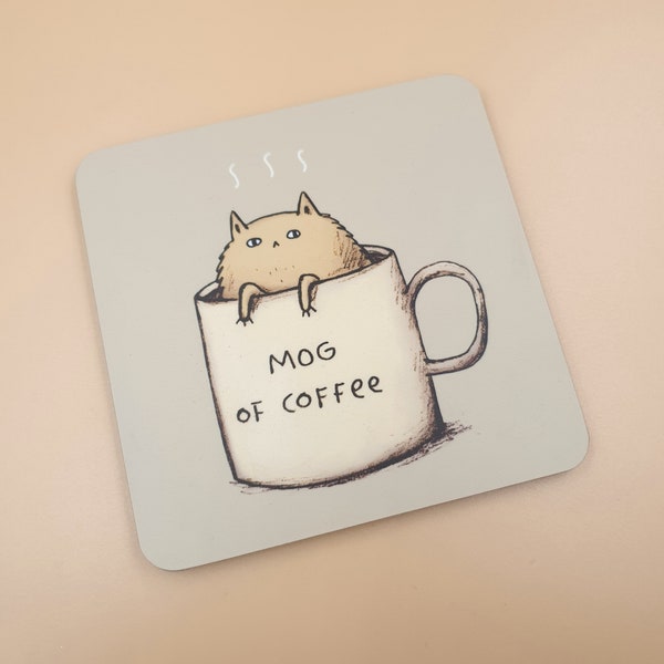 Mog of Coffee Coaster