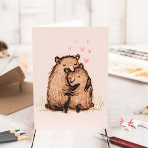 Bearlentines Hugging Bears Valentines Card