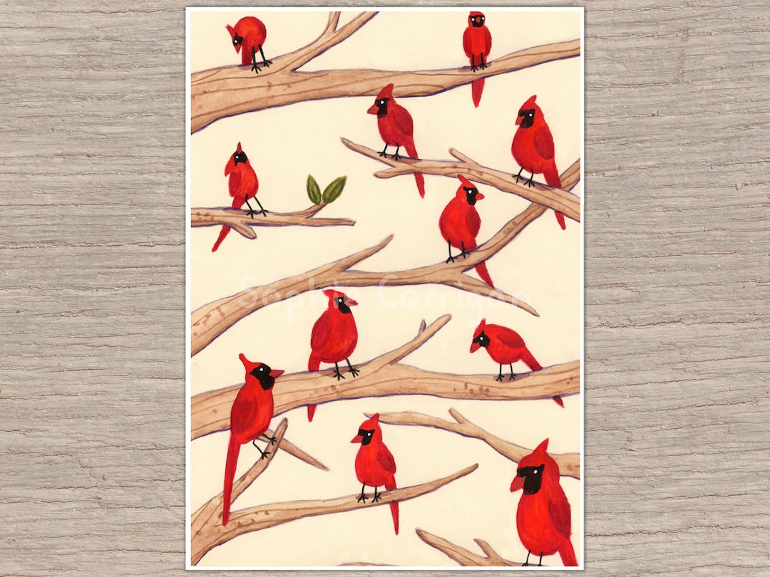 Cardinals Signed Art Print - Etsy