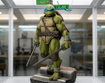 Mutant Leader Fanart STL Statue Dual Sword Battle Pose
