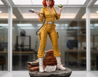Female Journalist Fanart STL Statue Camera Gear