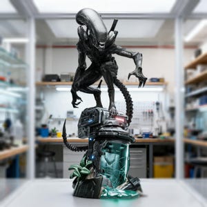 Descarga del modelo de archivo STL para impresión 3D de estatua y busto de alienígena Xenomorfo (archivo STL).