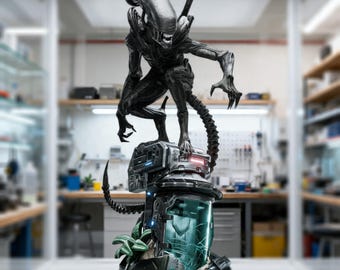 Xenomorph Alien STL Statue + Bust 3D STL Print File Model Download