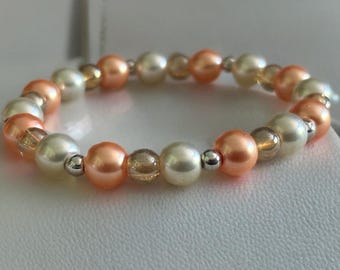 Glass Bead Autumn Stretch Bracelets