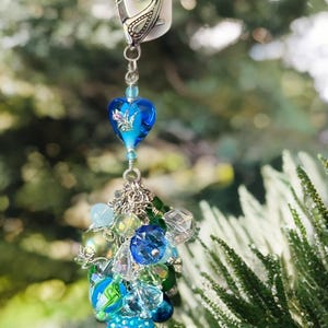 Chunky Glass Bead Purse Charm: Sparkly Handbag Accessory