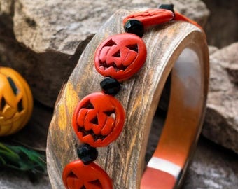 Bracciale Teschio di Zucchero (Sugar skull) perle e legno! VENDUTO