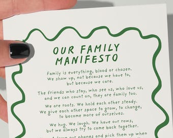 Family Manifesto and Rules to Live By Print (A6 unframed)