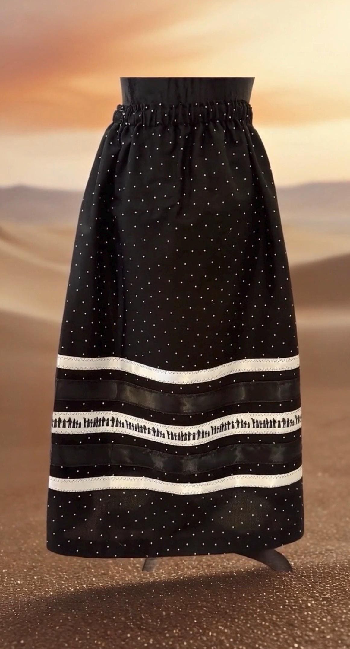 Black Ribbon Skirt - Etsy