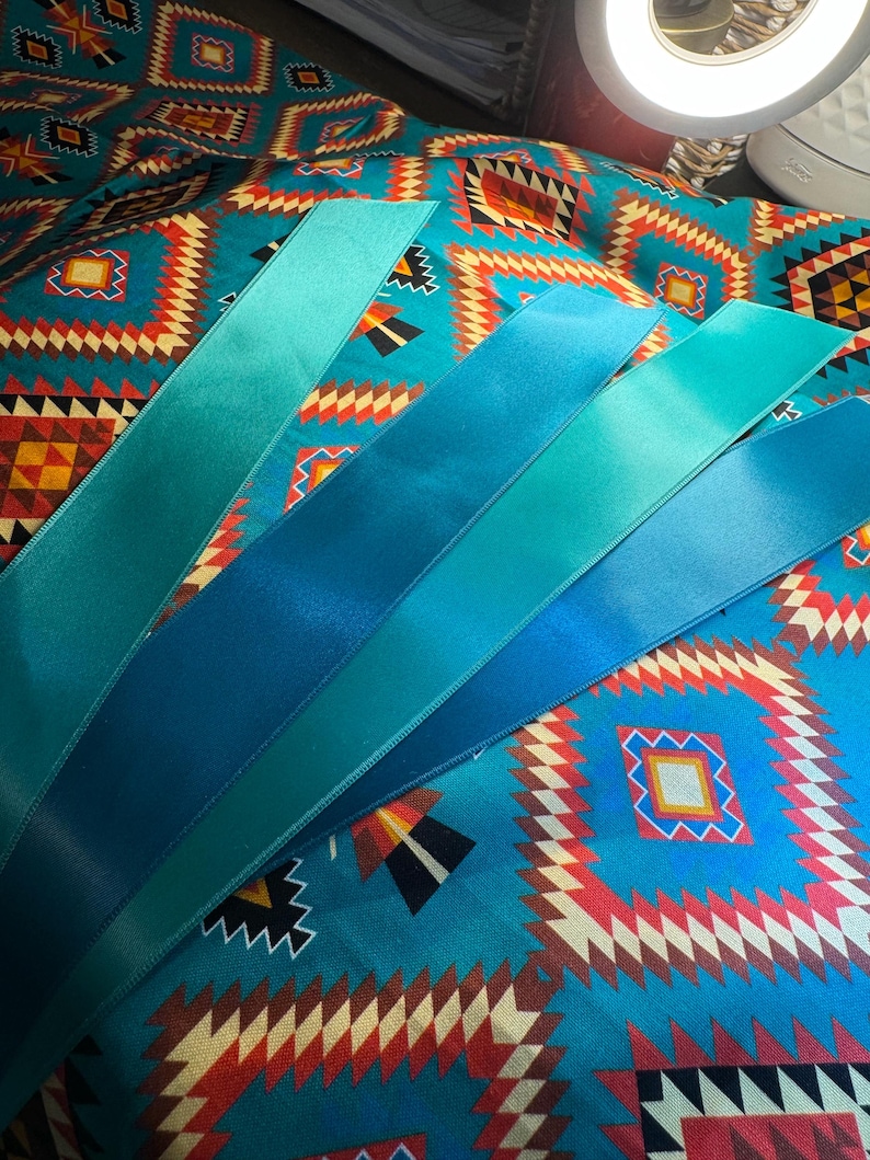 Trival Ribbon Ribbon Skirt Teal Tribal - Etsy