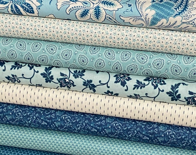 8 French Country Quilt Fabric Fat Quarters ANNABELLA by Renee Nanneman