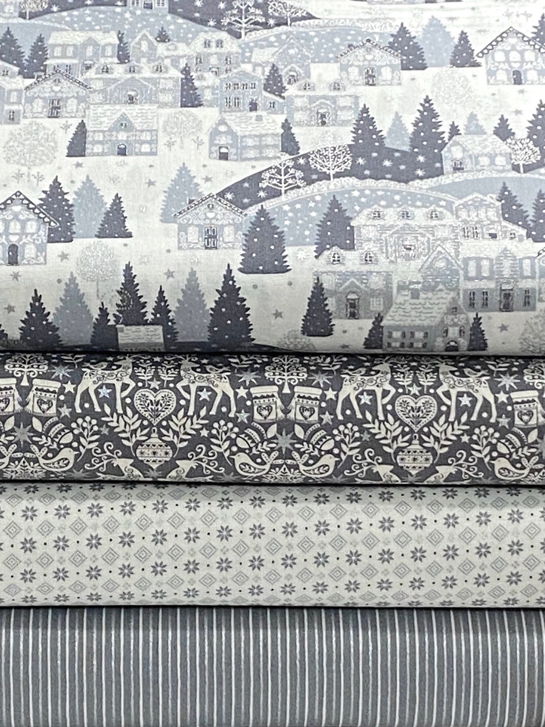 Weihnachten Stoff Bundle- Scandi Rentier Weihnachten - Fat Quarter