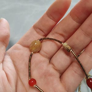 Bohemian Gemstone Beaded Necklace - Mixed Stone Choker Vintage - Inspired Bead Necklace  Earthy Tone Gemstones