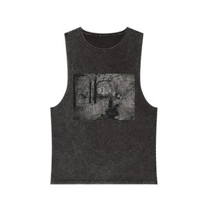 Nostalgia Stonewash Graphic Tank Top, Vintage Style Graphic Tee, Summer Casual Wear, Festival Outfit