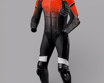 Custom Motorbike Racing Leather Suit : Cowhide Motorcycle Riding suit with CE Armour