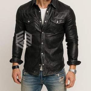 Veste En Cuir De Motard Noir Homme - Sans Manches - Taille 2XS à 5XL - Style Biker Rétro
