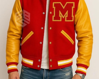 Aangepast logo Letterman Michael Jackson Varsity Jacket cadeau voor hem