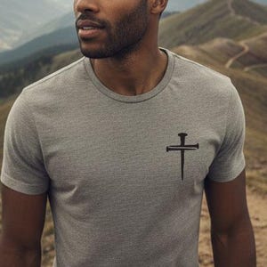 Minimalist Cross Organic Cotton T-Shirt | Subtle Christian Tee