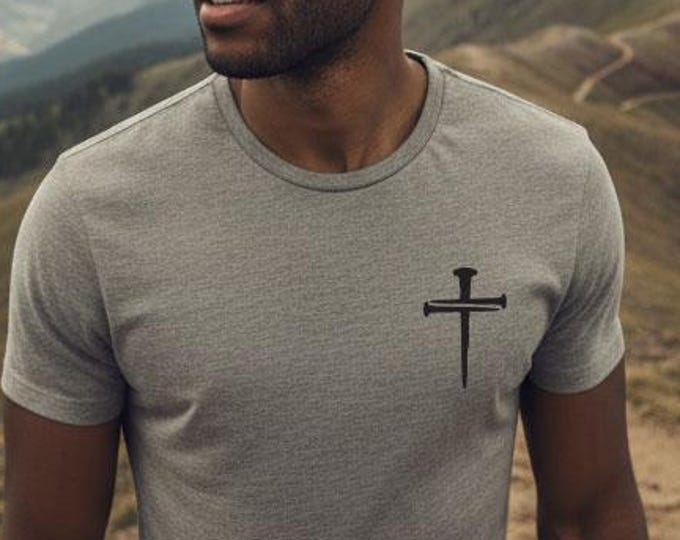 Minimalist Cross Organic Cotton T-Shirt | Subtle Christian Tee
