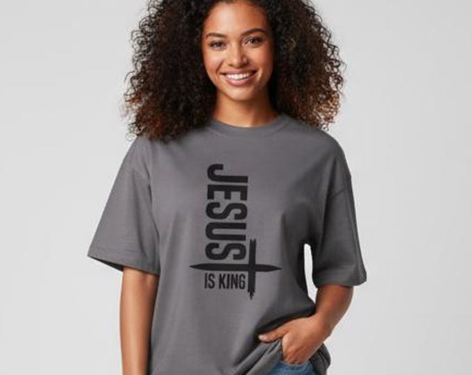 Jesus Is King Graphic Tee | Faith-Based Streetwear | Organic Cotton Unisex T-Shirt | Lifted Soul Apparel