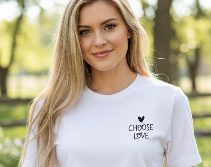 Choose Love T-Shirt | Minimalist Shoulder Print, Unisex Fit