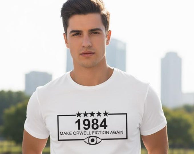 Make Orwell Fiction Again T-Shirt | Anti Digital ID Graphic Tee