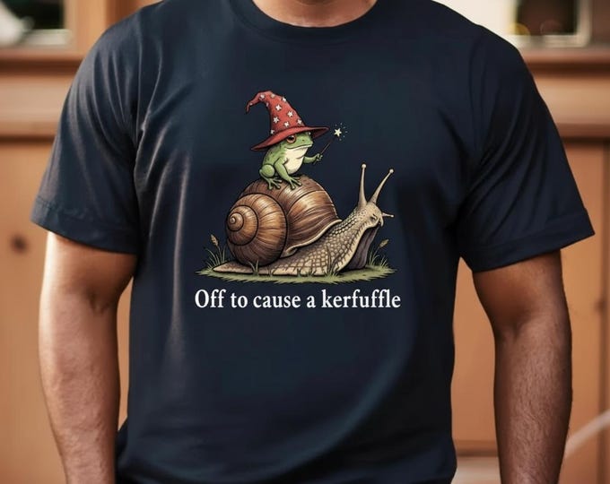 Kerfuffle Snail Graphic T-Shirt | Funny British Humor Unisex Tee