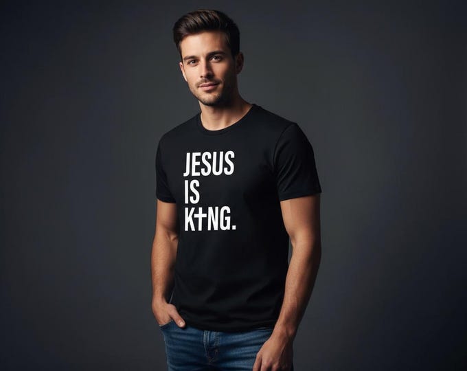 Jesus Is King T-Shirt | Minimalist Christian Unisex Tee
