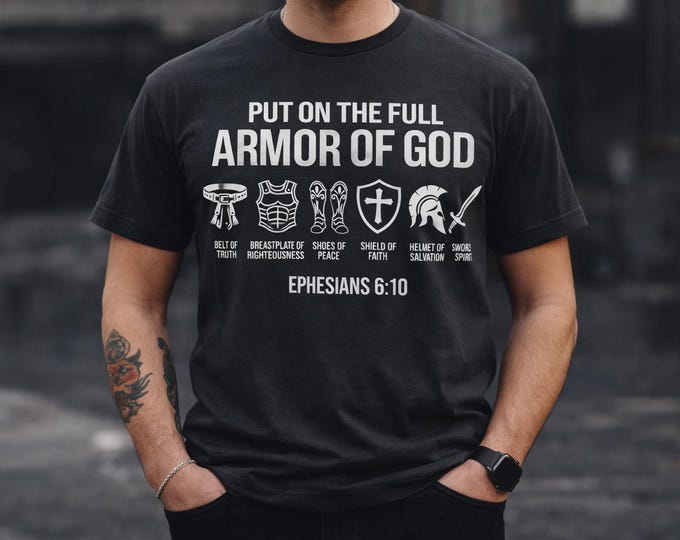 Full Armor of God T-Shirt | Ephesians 6 Christian Faith Apparel